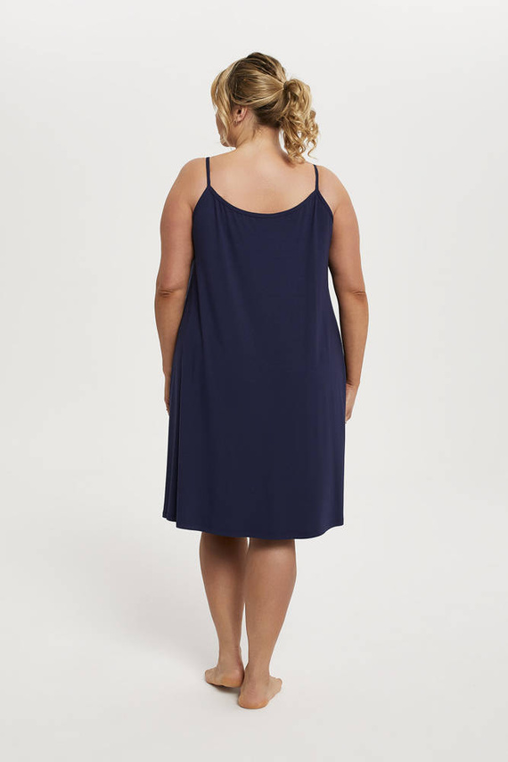 Song Női hálóing, keskeny pántos olasz divat - tengerészkék