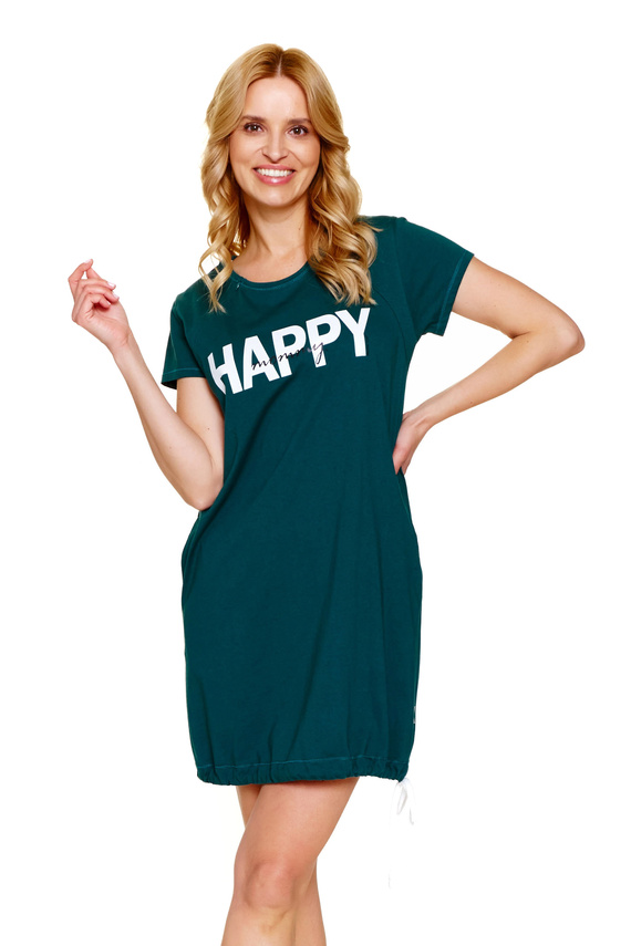 9504 Doctor Nap - Terhességi és szoptatós hálóing pamutból - kényelem és komfort a leendő anyukának - smaragdzöld színű