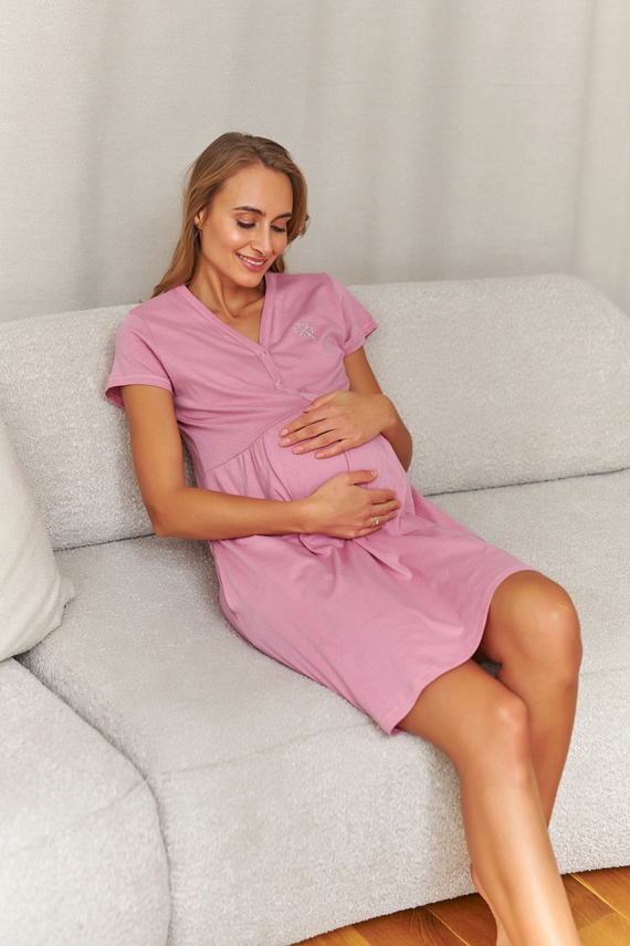 Doctor Nap 5336 női hálóing, V-nyak, pamut, zsebek, OEKO-TEX