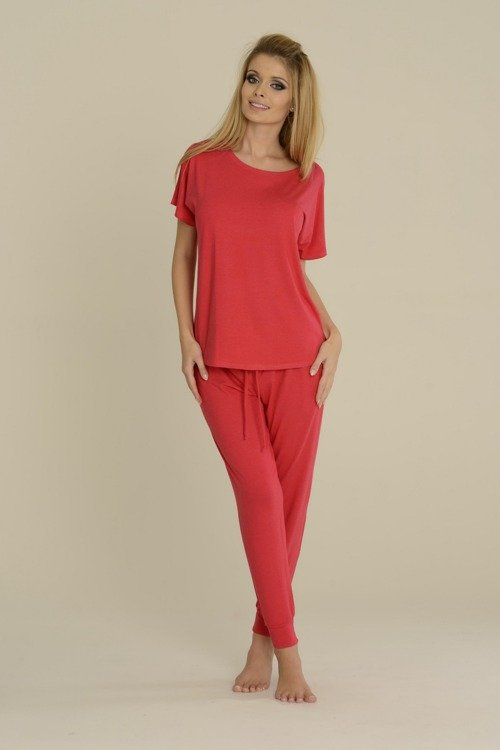 524 Paula női pizsama De Lafense - málna