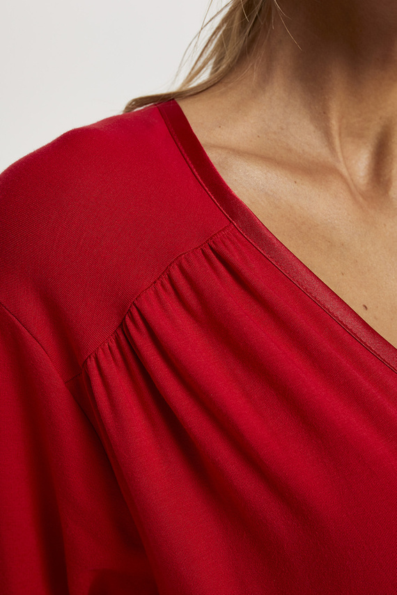 Song Női 3/4 ujjú fürdőköpeny Italian Fashion - piros