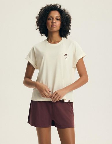 Henderson Evika 44464 női pizsama – pamut, gyümölcs hímzés, rövidnadrág