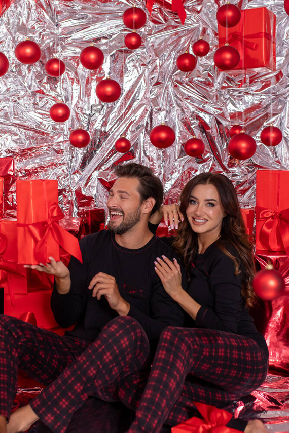 Zeman Italian Fashion férfi pizsama - fekete/print