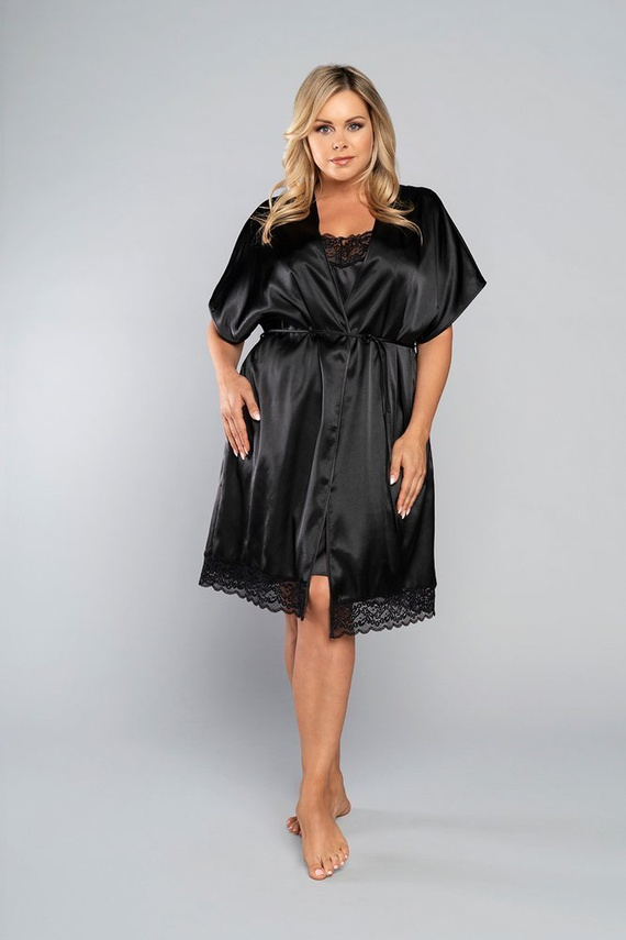 Touch Rövid ujjú fürdőköpeny Olasz divat - fekete