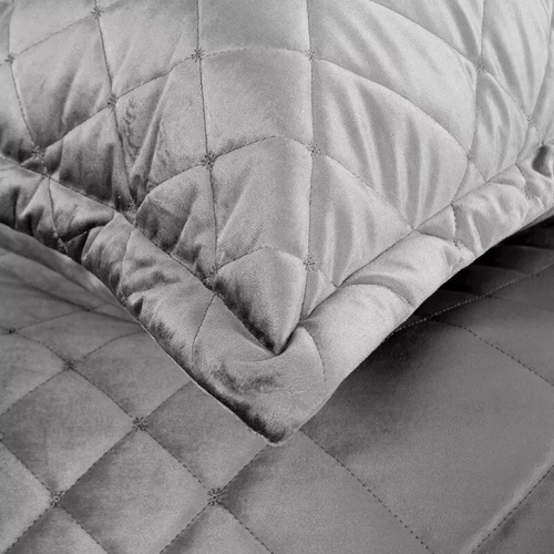 Ria 6 Velúr dekoratív ágytakaró Eurofirany ezüst