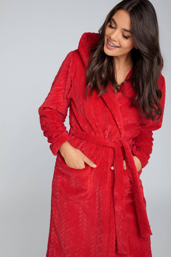 Zala női gyapjú női köntös Italian Fashion - piros