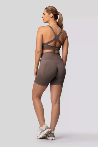 Spaio PUSH-UP PRO alakformáló varrás nélküli női rövidnadrág magas derék taupe