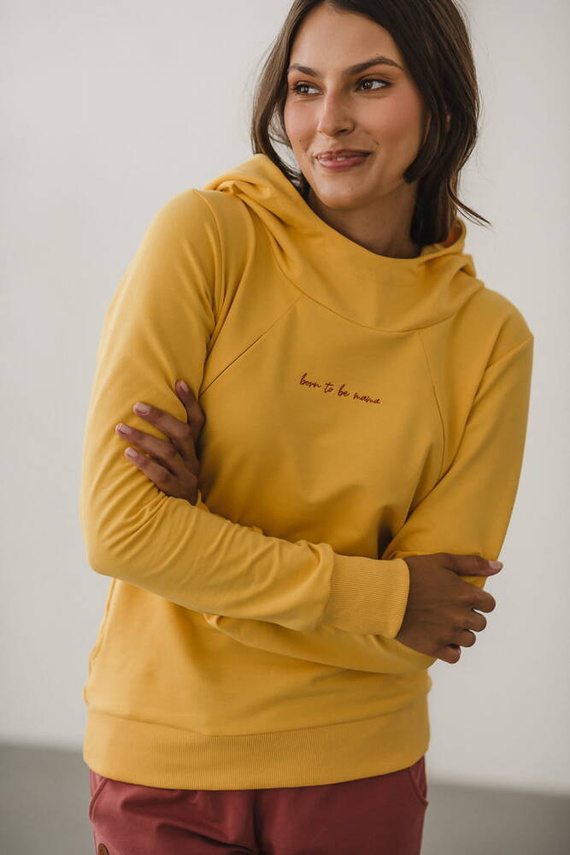 Milk Please bluza do karmienia Milk&Love z kapturem banana