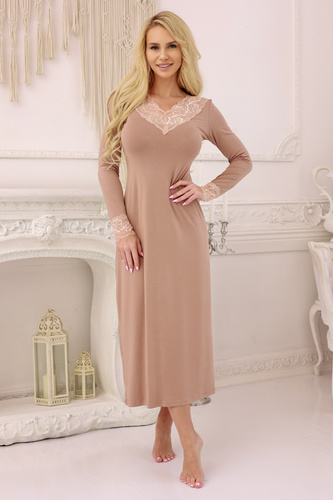 Ceylon Halka Kalimo - női hálóing latte, elegáns hálóruha, elegáns hálóruha