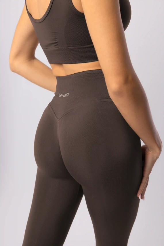 Női leggings SPAIO Flex Innergy 2.0 csokoládé varrásmentes, regenerációs támogatással