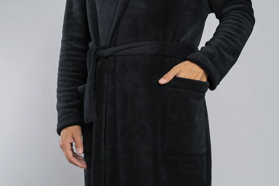 Mimas Férfi kapucnis fürdőköpeny olasz divat - szürke