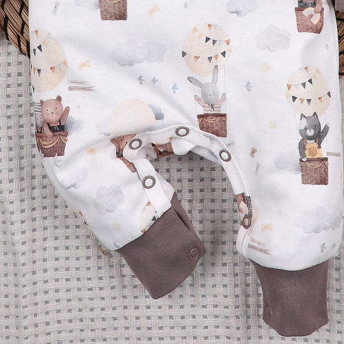 Nini baba rugdalózó 100% bio pamut, lábfej nélkül – PL