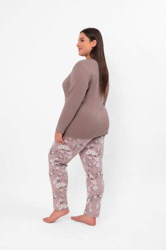 Női pizsama Kimuri - hosszú ujjú, hosszú nadrág, pamut Italian Fashion