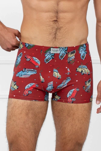 Retro férfi boxeralsó olasz divat - pamut, elasztán, ünnepi motívummal