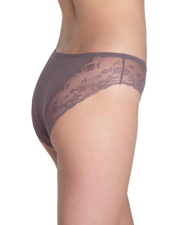 Lama L-1590 BI bikini alsó - pamut bikini csipkével és masnival, 2 db dobozonként