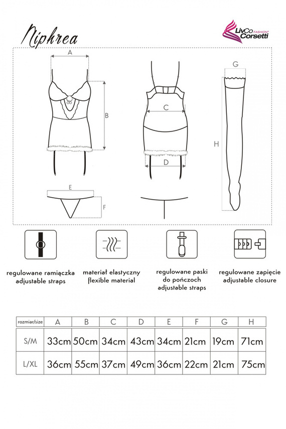 Niphrea LC 90605 LivCo Corsetti divatos Santa ruhája