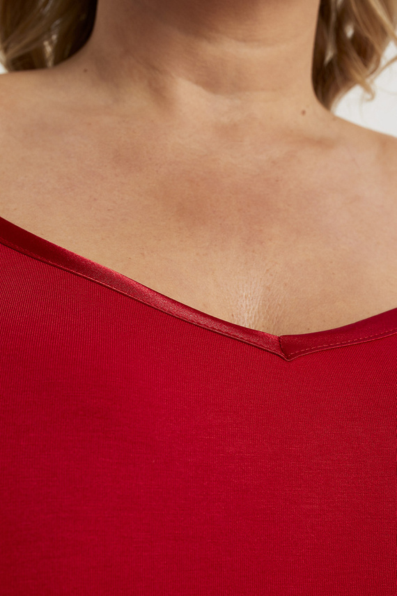 Song Női hálóing, keskeny pántos olasz divat - piros