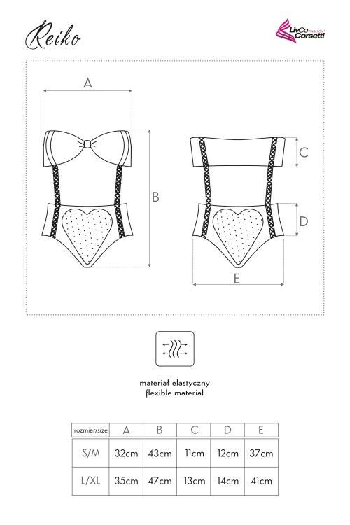 Reiko LC 8083 LivCo LivCo Corsetti Divat női body fekete