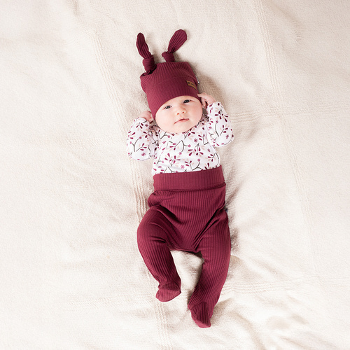 217094 Alisa Nicol hosszú ujjú pamut bodysuit - virágos mintával