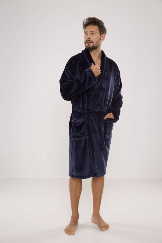 716 Rafael férfi köntös De lafense - tengerészkék