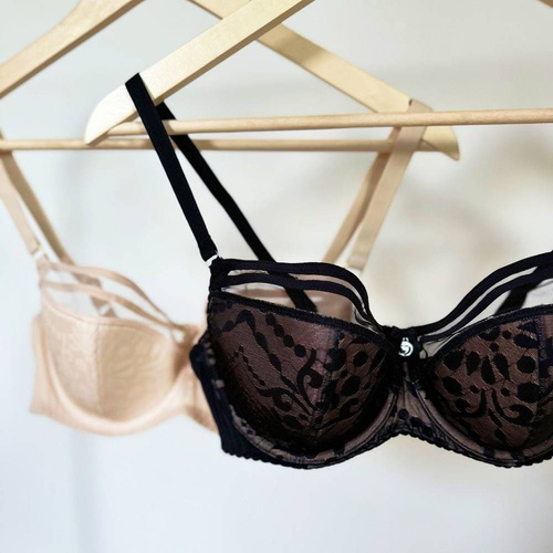 BS 1191 Bice félig párnázott melltartó (félig puha) Gaia- fekete