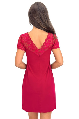 Sonia Donna női hálóing csipkével | viszkóz | V-nyak | rövid ujj