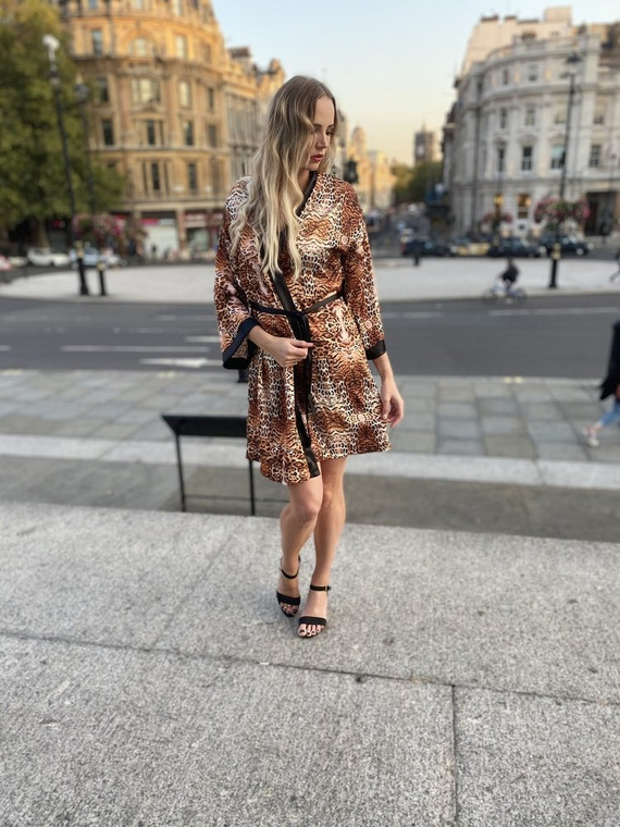 417 Valentina női köntös Forex - bézs - bézs