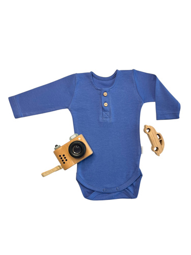 Mamatti BP014 tengerészkék hosszú ujjú póló bodysuit - okos ruházat fiúnak