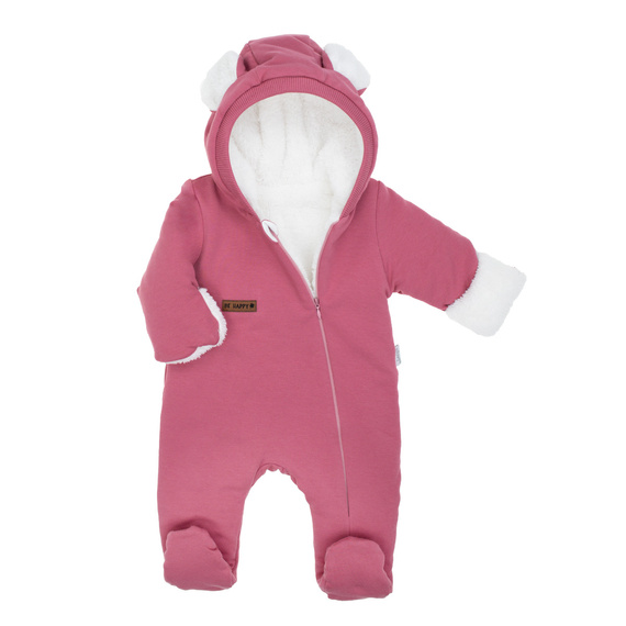 216270 Lala Luna Luna Nicol melegítőnadrág - rózsaszín babaköpeny fülekkel, 56-68-as méret