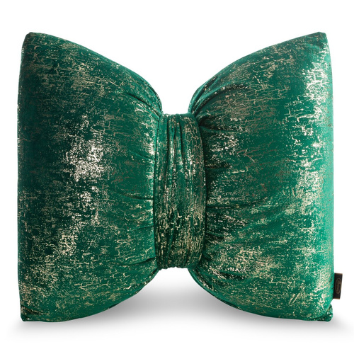 Karácsonyi párna 1 Eurofirany zöld 45x55 - bársony masni