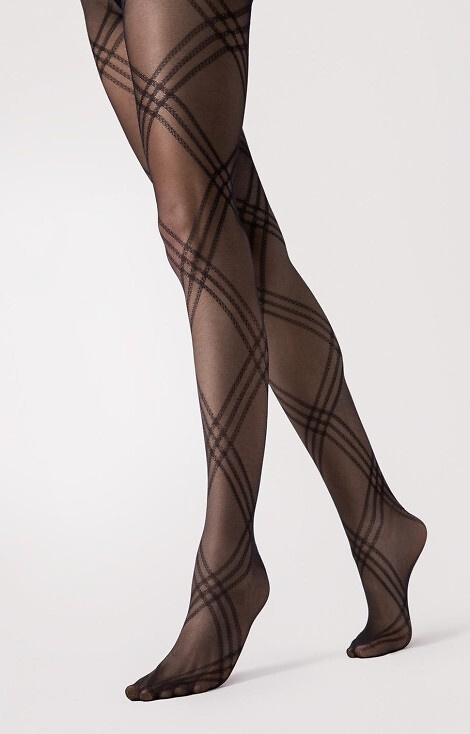 G6125 Tess harisnyanadrág Fiore - mintás 30 den, mikroszálas, elegáns