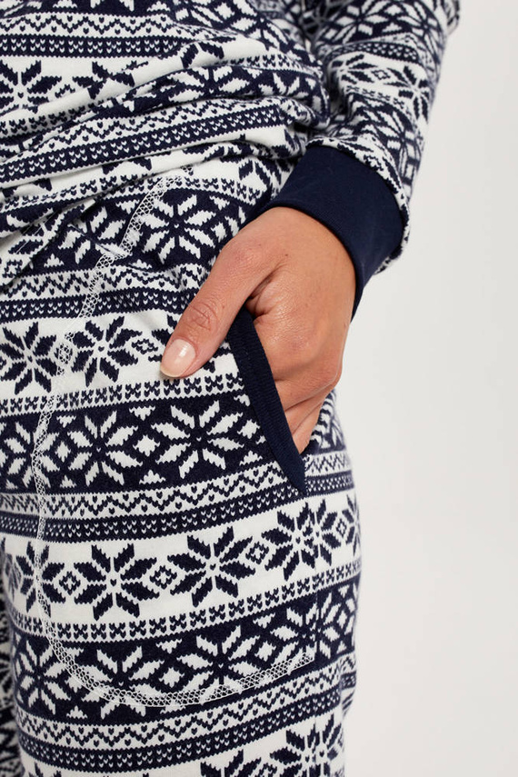 Alaska Női pizsama hosszú ujjú, hosszú nadrágos olasz divat - print/zöld