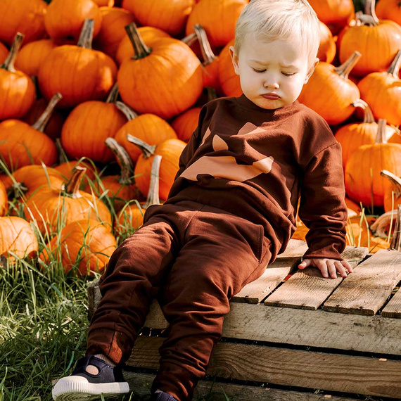 Eevi Halloween gyermek tréningruha barna - meleg szett, melegítő pulóver és nadrág