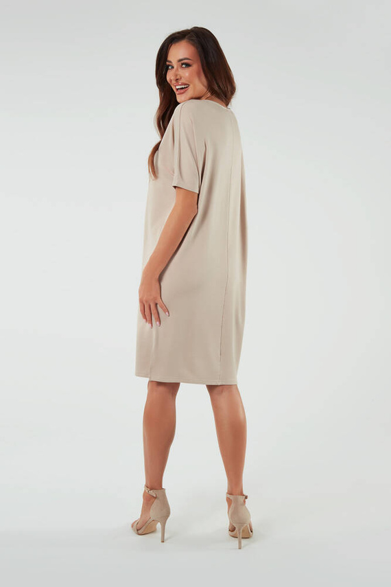 Soler női rövid ujjú tunika Olasz divat - bézs