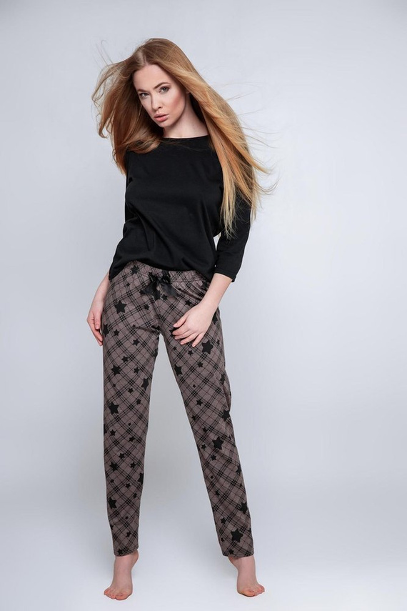 Sensis Reach For The Stars Női pizsama - fekete-barna