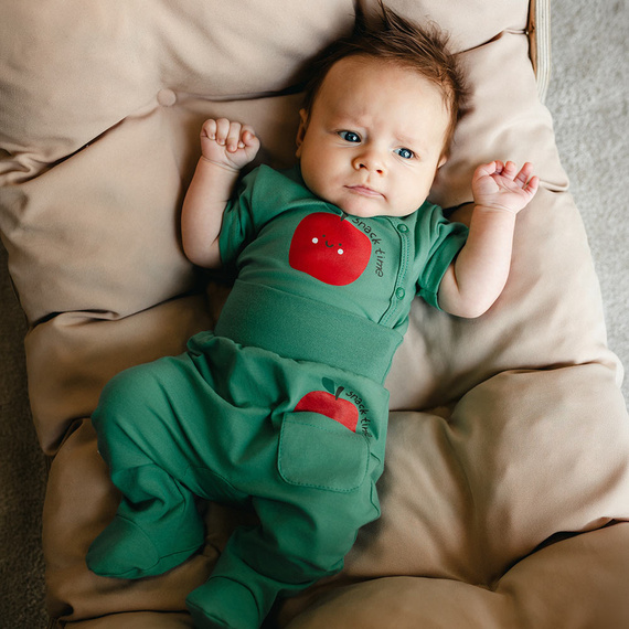 Baba body Eevi Snack Time rövid ujj pamut rugalmas kényelmes