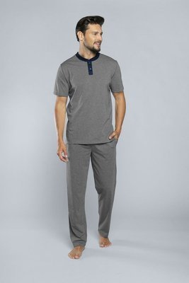 Profit Férfi rövid ujjú pizsama, hosszú nadrág Italian Fashion - ¶r.melange
