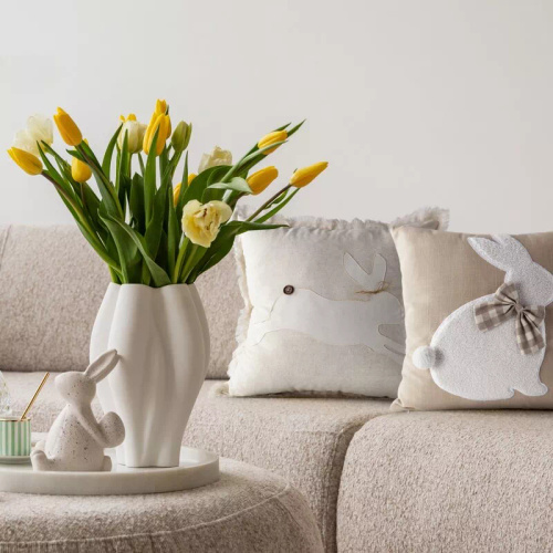 Eurofirany Wiosna 56– dekoratív húsvéti párnahuzat stílusos