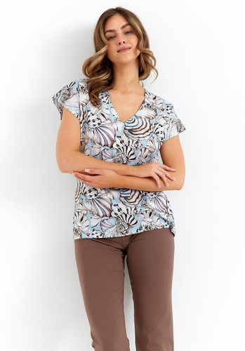 483 Cana női pizsama - csokoládé kék