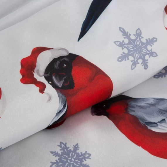 Melody karácsonyi ágynemű mikroszálas Eurofirany piros díszített karácsonyi nyomtatással