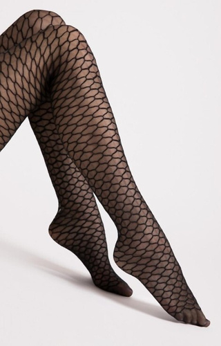 G 6126 Darla harisnyanadrág Fiore 20 den nero - geometrikus minta, elegáns