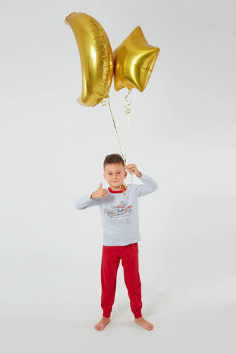 Junak pizsama fiúnak hosszú ujjú és nadrágos olasz divat - j.melange/piros