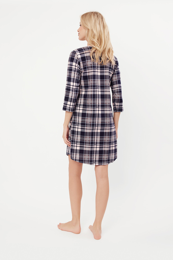 Dona kigombolt hálóing, 3/4 ujjú Olasz divat - print