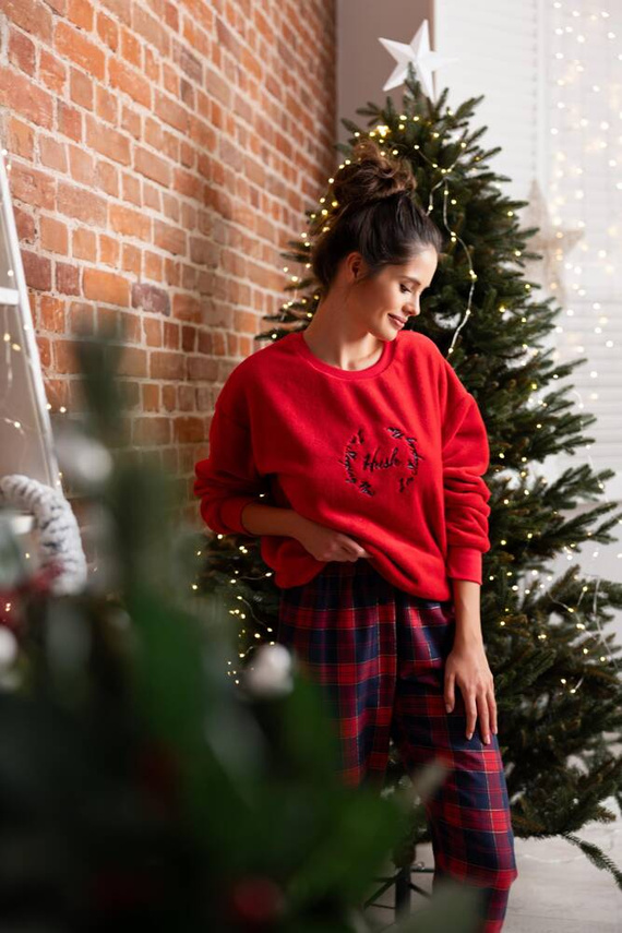 Cordelia Sensis női pizsama - tengerészkék-piros