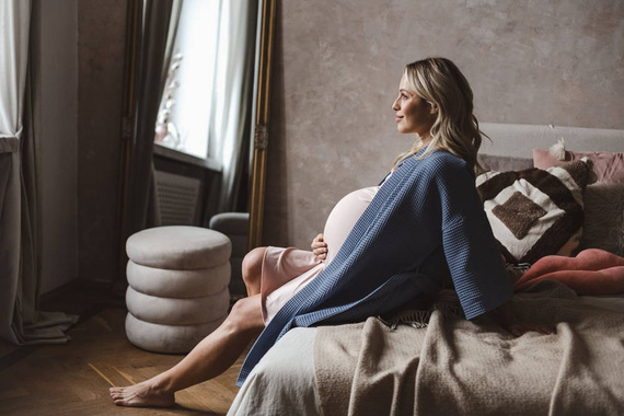 Szlafrok bawełniany wafel Milk&Love ciemny błękit