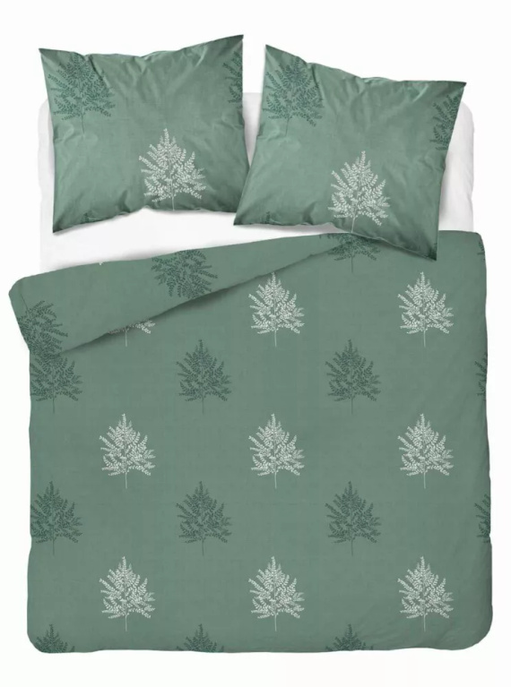 5503 B Pamut zsálya ágynemű geometrikus páfránylevelekkel Naturalis- Detexpol