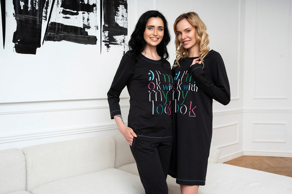 Olza hálóing Olasz divat - fekete