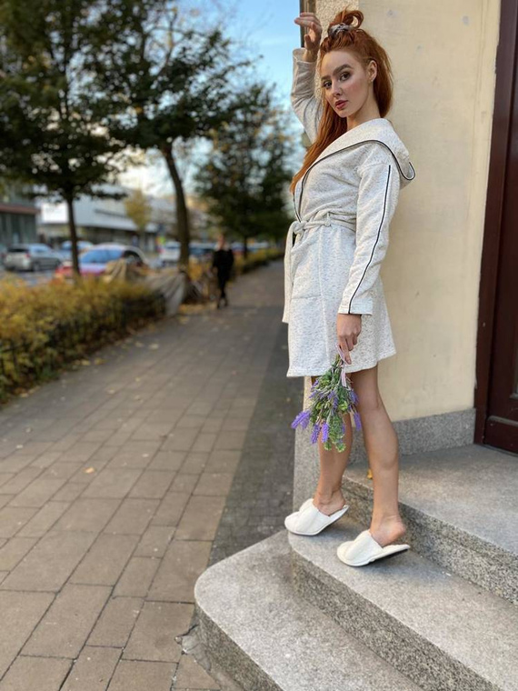 414 Gianna Forex női fürdőköpeny - melange