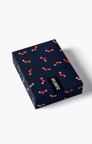 2GMB-010 Atlantic férfi boxeralsó - pamut, karácsonyi mintás, 2 db, 2 db