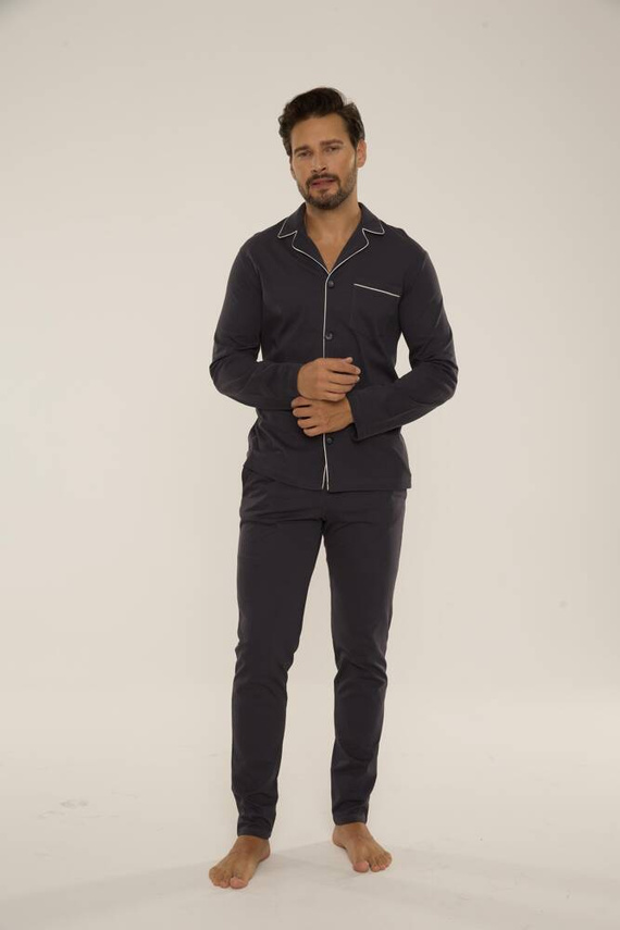 729 Norberto Férfi pizsama De Lafense - grafit